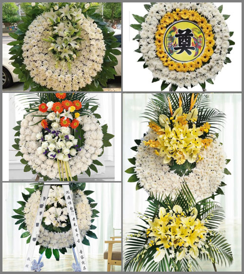 山东青岛莱西市龙水街道左家泊村花圈速递